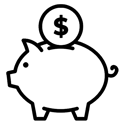 Icon of piggy bank